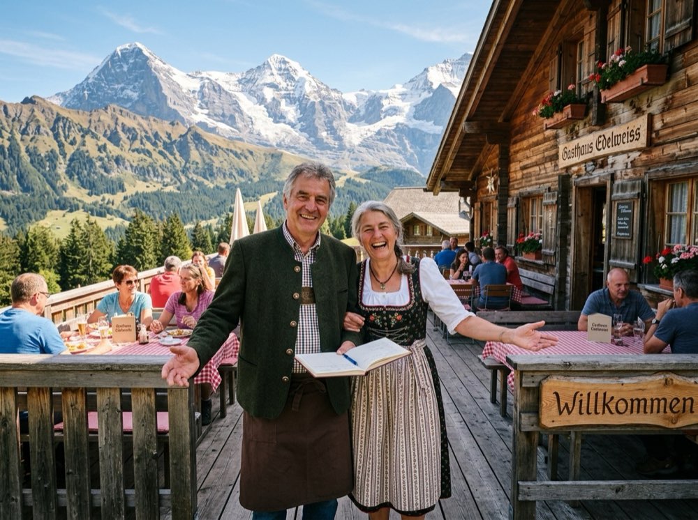 Markus und Sarah Tanner mit Familie, Ihre Gastgeber im Alpenblick Sörenberg